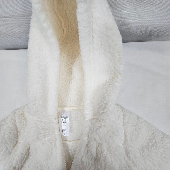 Just One You by Carter's Infant Hooded Zip-up Sherpa Cardigan Size 3 mon… - Picture 7 of 7